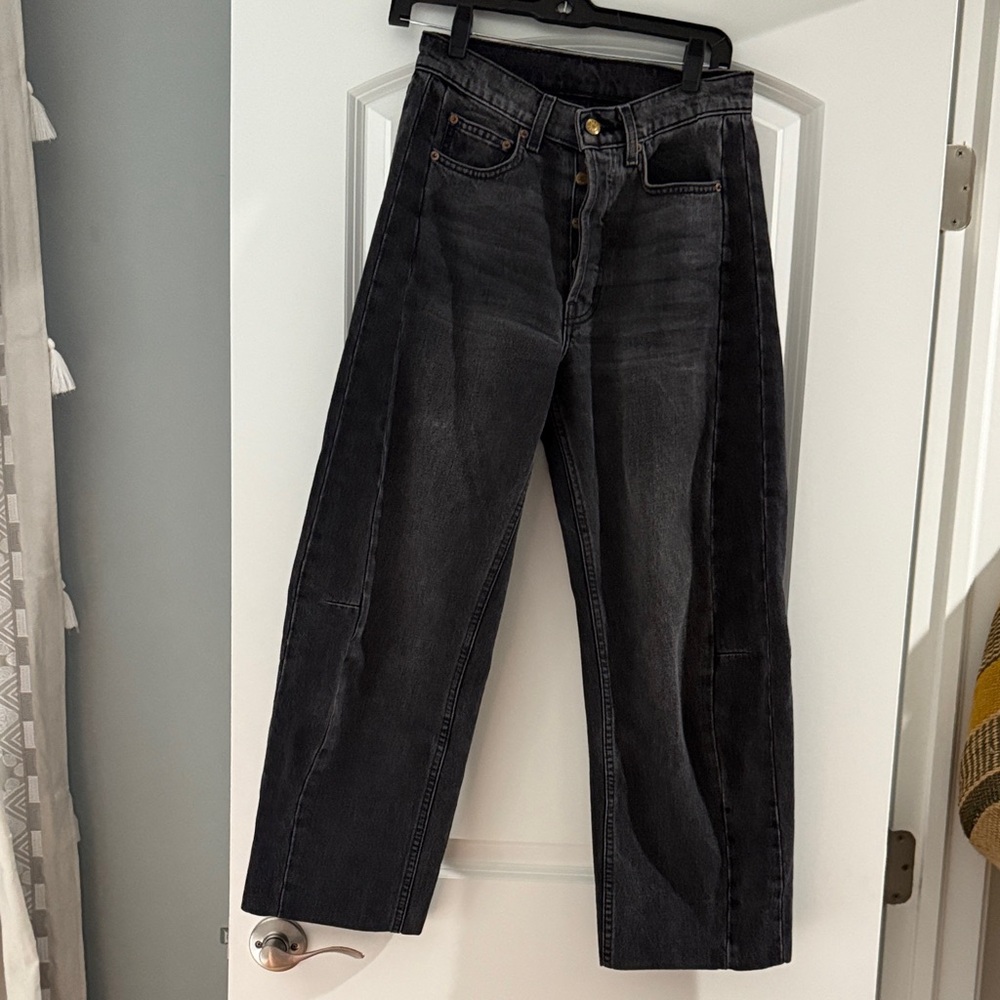B SIDES Slim Lasso Women's Washed Black Jeans